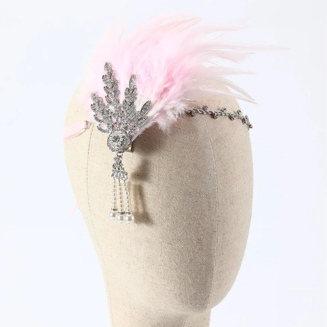 Stijlvolle Veren Hoofdband Vintage Look