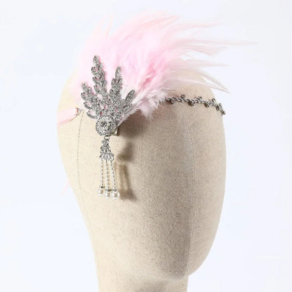 Stijlvolle Veren Hoofdband Vintage Look