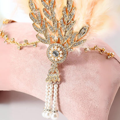Stijlvolle Veren Hoofdband Vintage Look