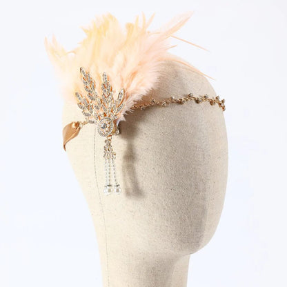Stijlvolle Veren Hoofdband Vintage Look