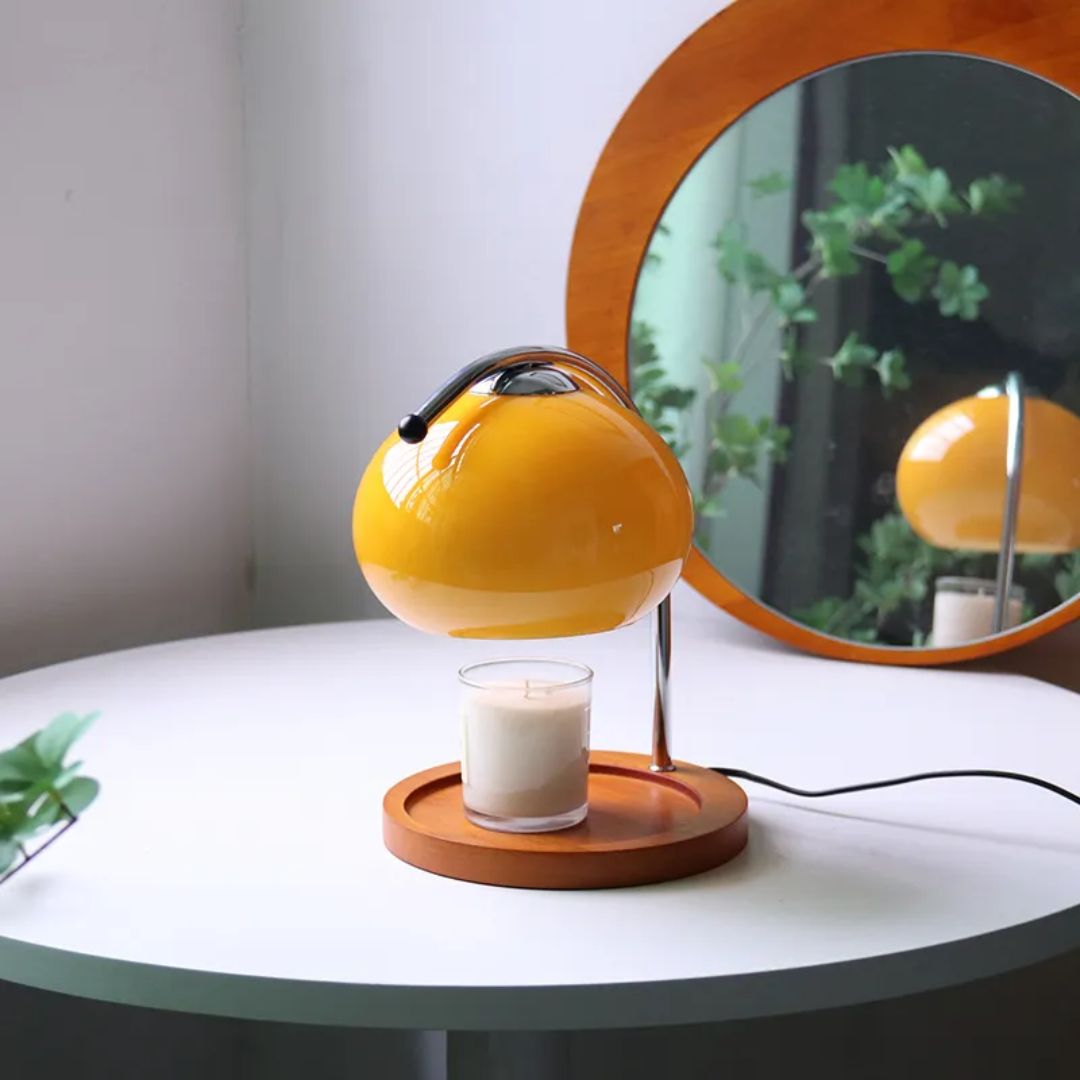 Retro Tafellamp Glazen Scherm Modern Design - Mode Vibes