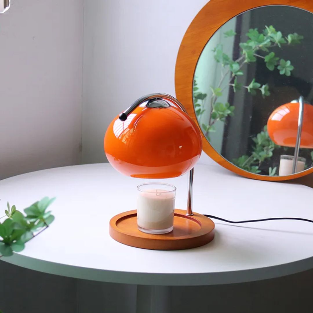 Retro Tafellamp Glazen Scherm Modern Design