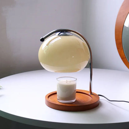 Retro Tafellamp Glazen Scherm Modern Design