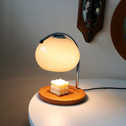 Retro Tafellamp Glazen Scherm Modern Design