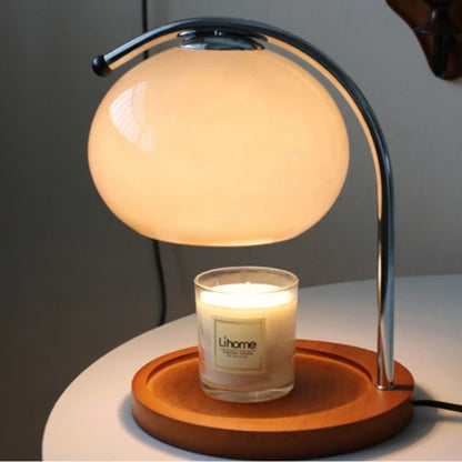 Retro Tafellamp Glazen Scherm Modern Design