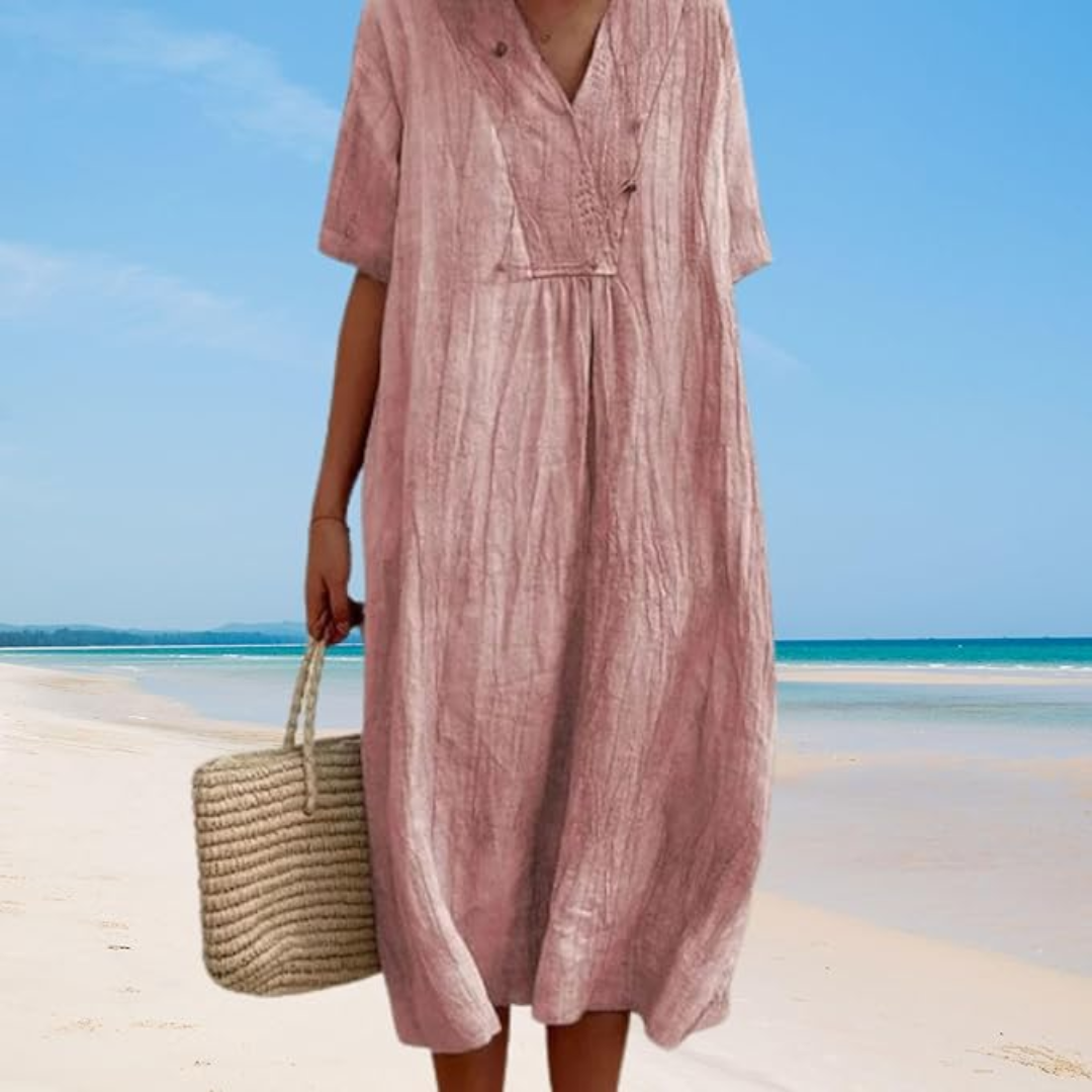 Losse Zomerjurk Vrouwelijk Comfortabel Jurk Lucia - Mode Vibes