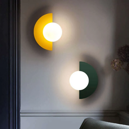 Halve Maan Wandlamp Metalen Luna Design