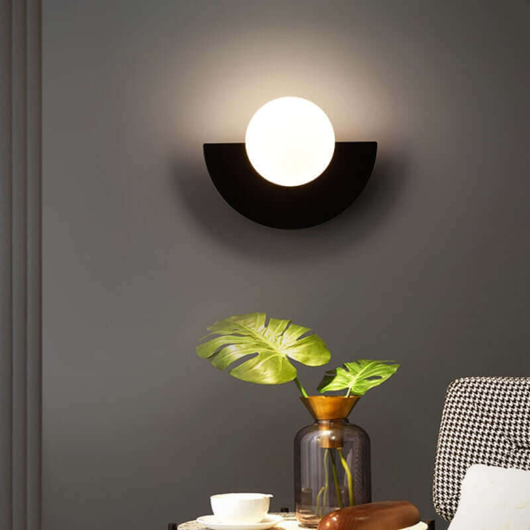 Halve Maan Wandlamp Metalen Luna Design