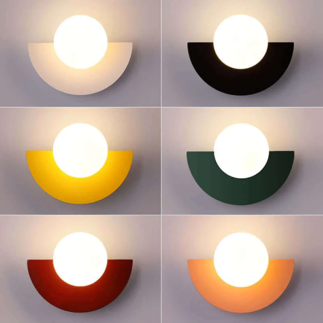 Halve Maan Wandlamp Metalen Luna Design