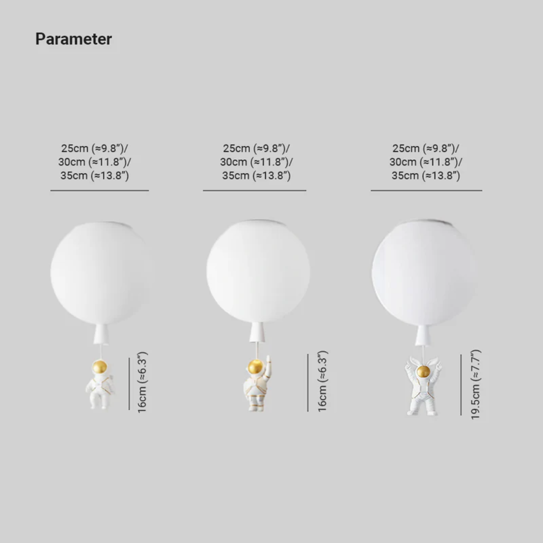 Kinderkamer Plafondlamp LED Maan Astronaut Design