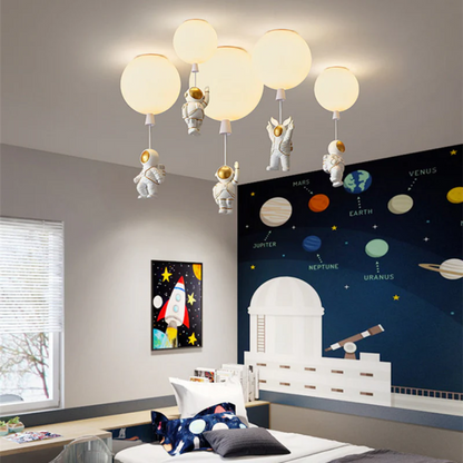 Kinderkamer Plafondlamp LED Maan Astronaut Design