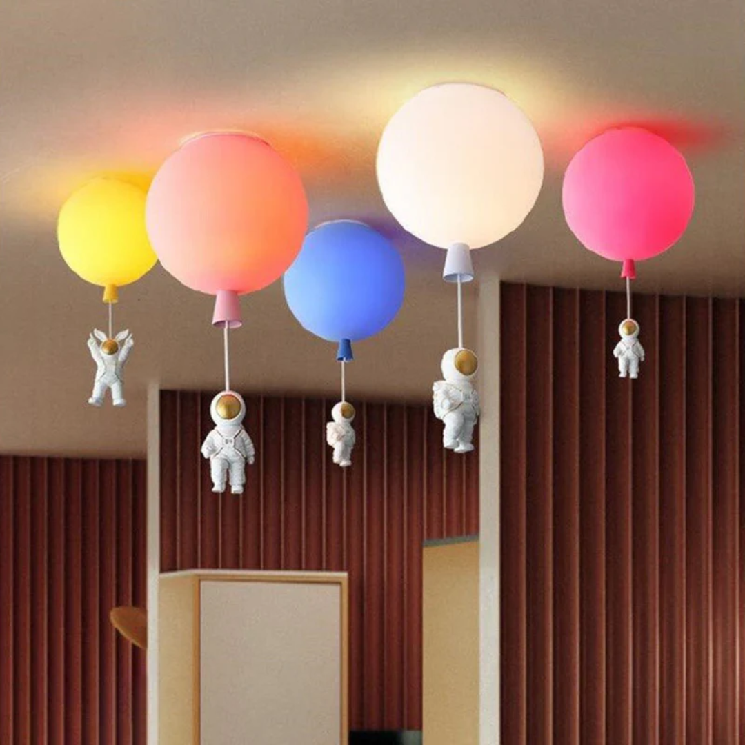 Kinderkamer Plafondlamp LED Maan Astronaut Design