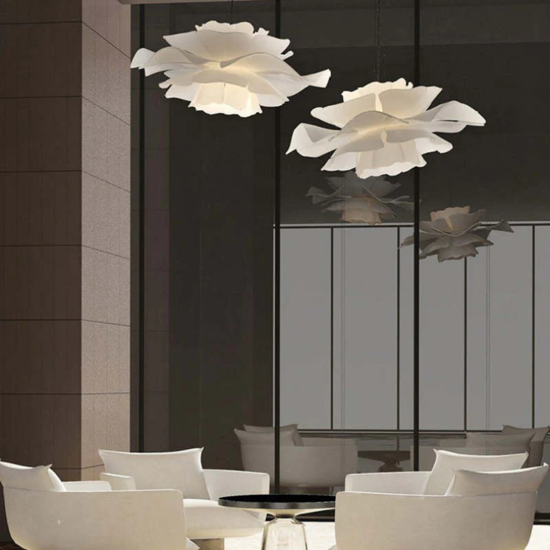 Bloemen Hanglamp Wit Metaal Modern Design Sophia