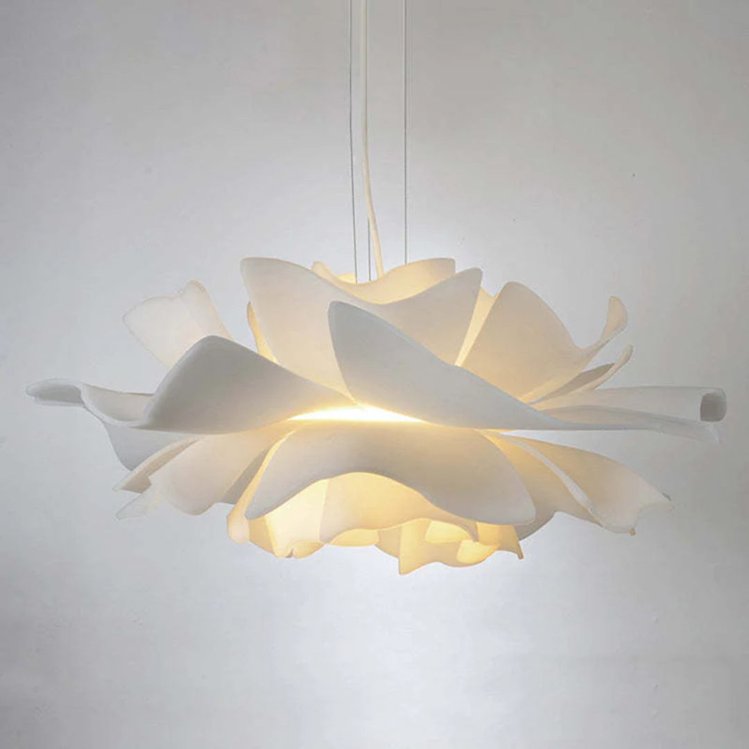 Bloemen Hanglamp Wit Metaal Modern Design Sophia