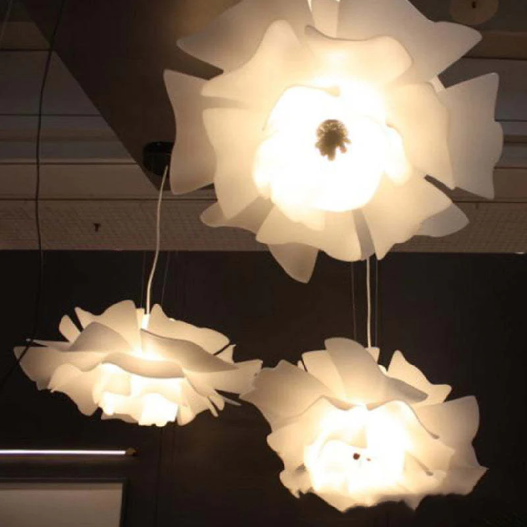 Bloemen Hanglamp Wit Metaal Modern Design Sophia