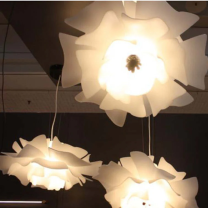 Bloemen Hanglamp Wit Metaal Modern Design Sophia