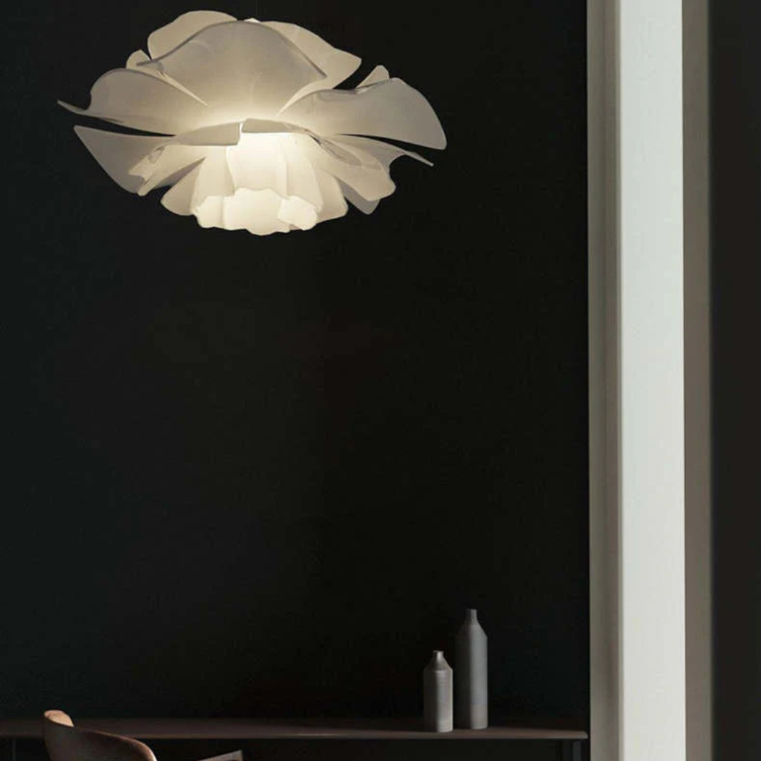 Bloemen Hanglamp Wit Metaal Modern Design Sophia