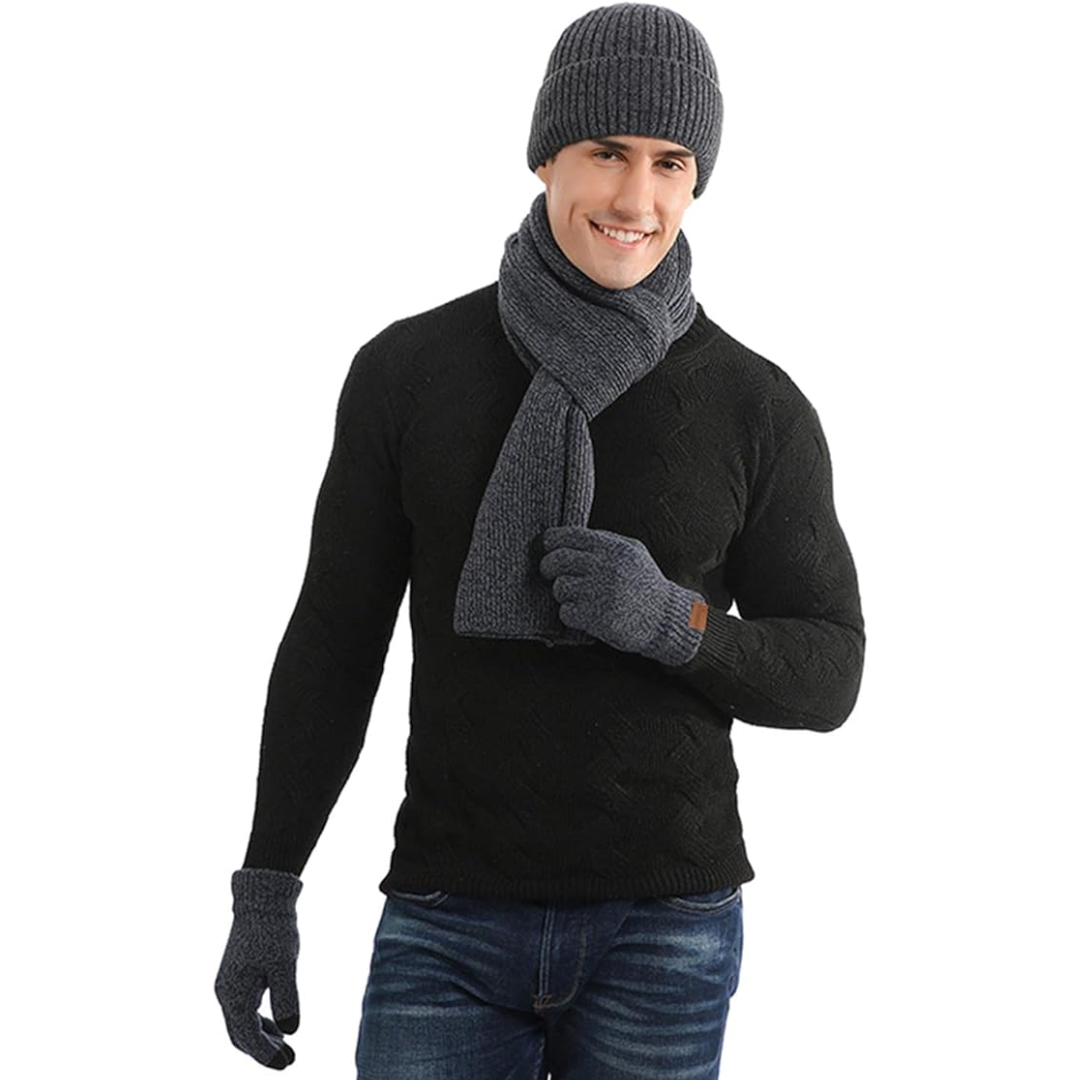 Heren Winter Muts en Handschoenen Set Warm Victor