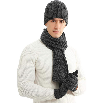 Heren Winter Muts en Handschoenen Set Warm Victor