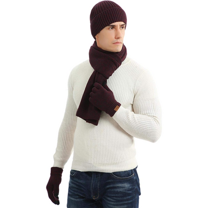 Heren Winter Muts en Handschoenen Set Warm Victor