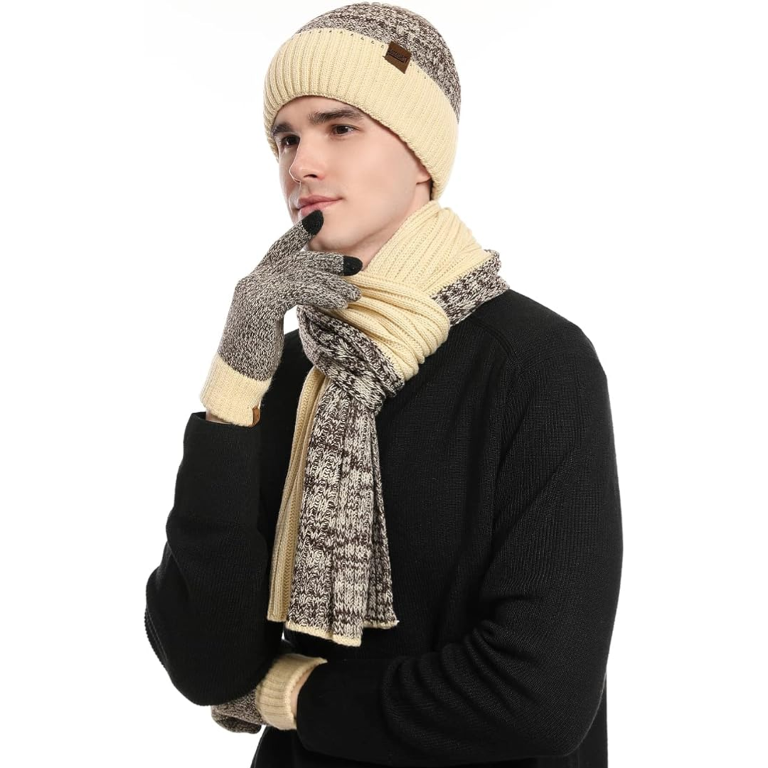 Heren Winter Muts en Handschoenen Set Warm Victor