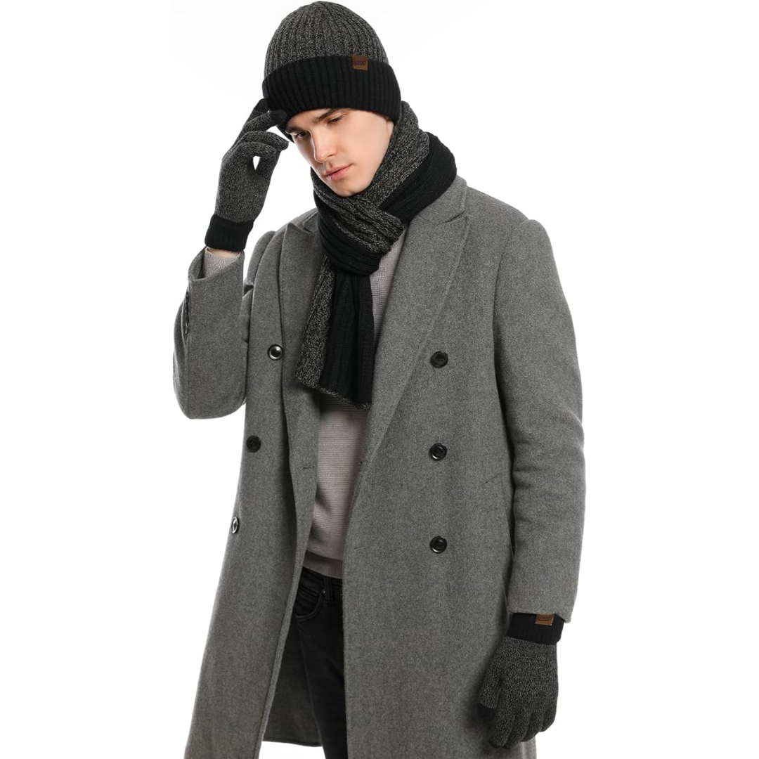 Heren Winter Muts en Handschoenen Set Warm Victor