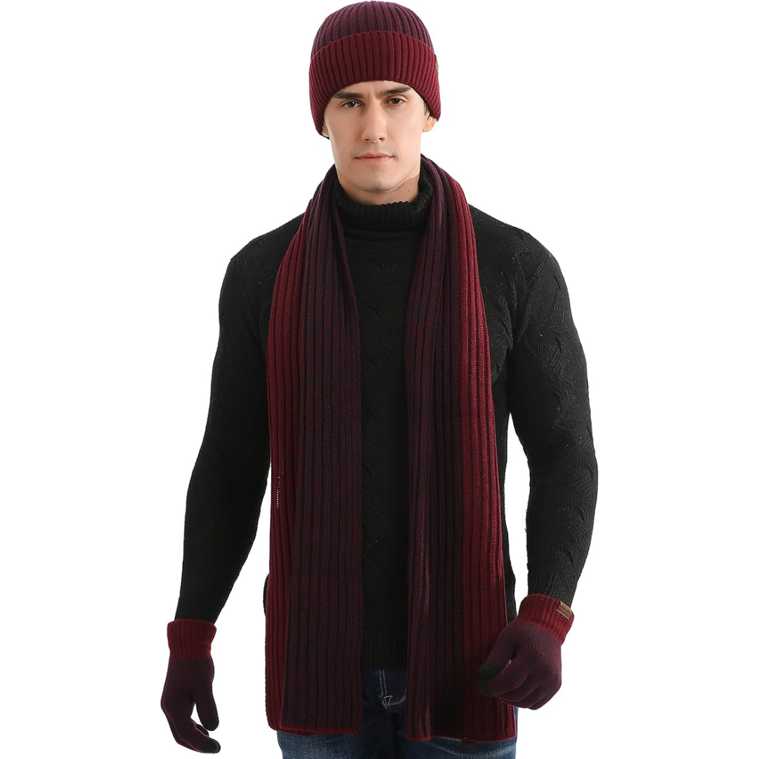 Heren Winter Muts en Handschoenen Set Warm Victor