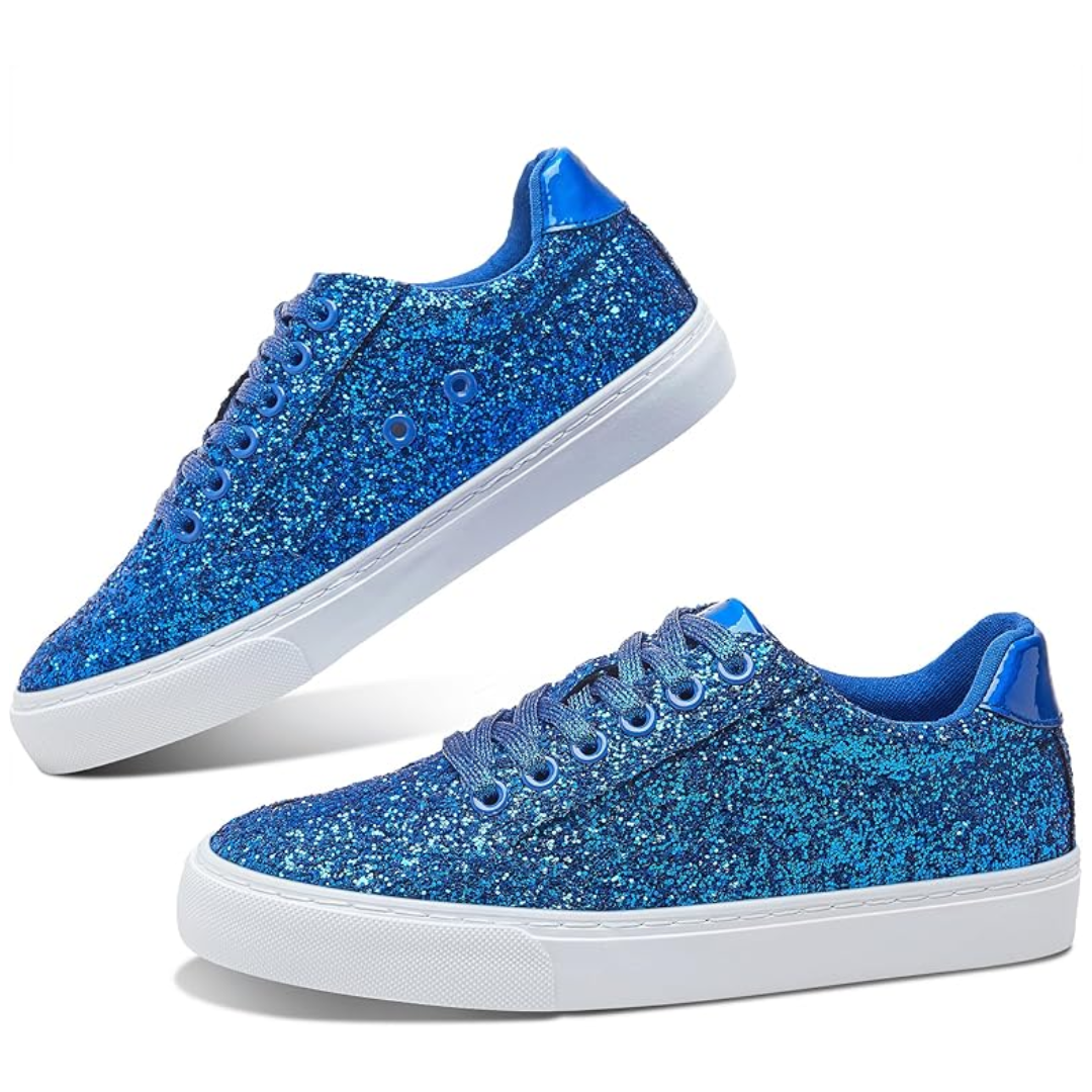 Vetersneakers Glitter Sparkly voor Vrouw