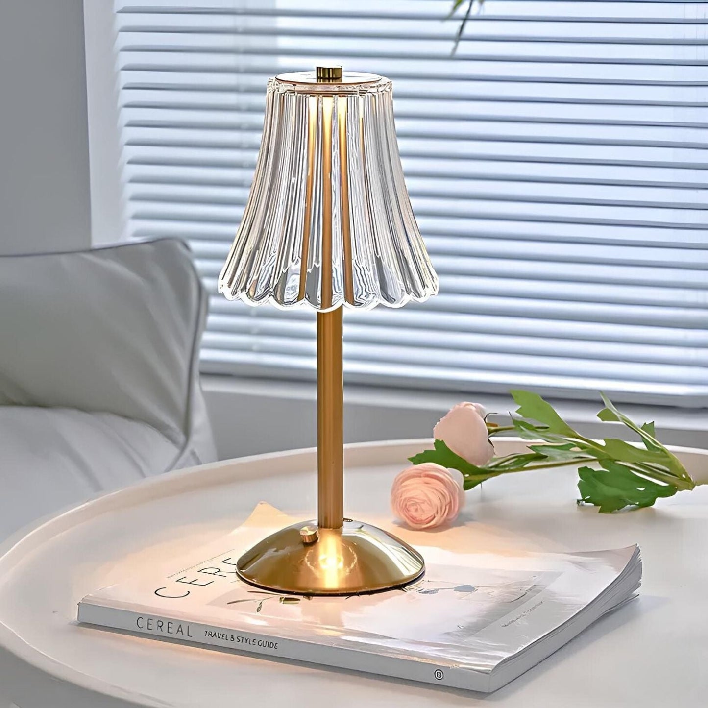 Luxe Tafellamp Goud met Kristallen details