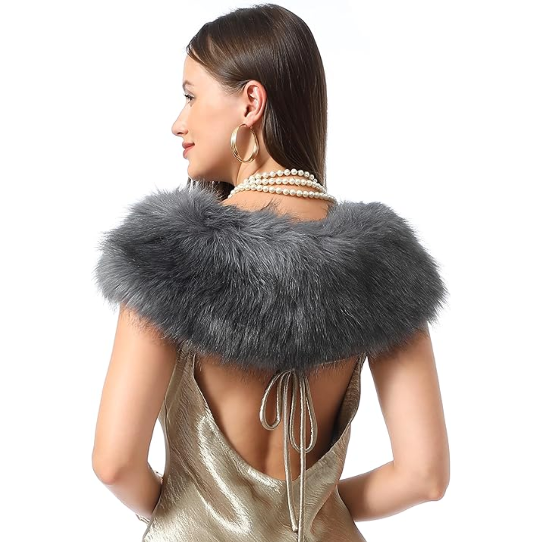 Nekwarmer Sjaal Imitatiebont Zacht Luxe Daisy - Mode Vibes