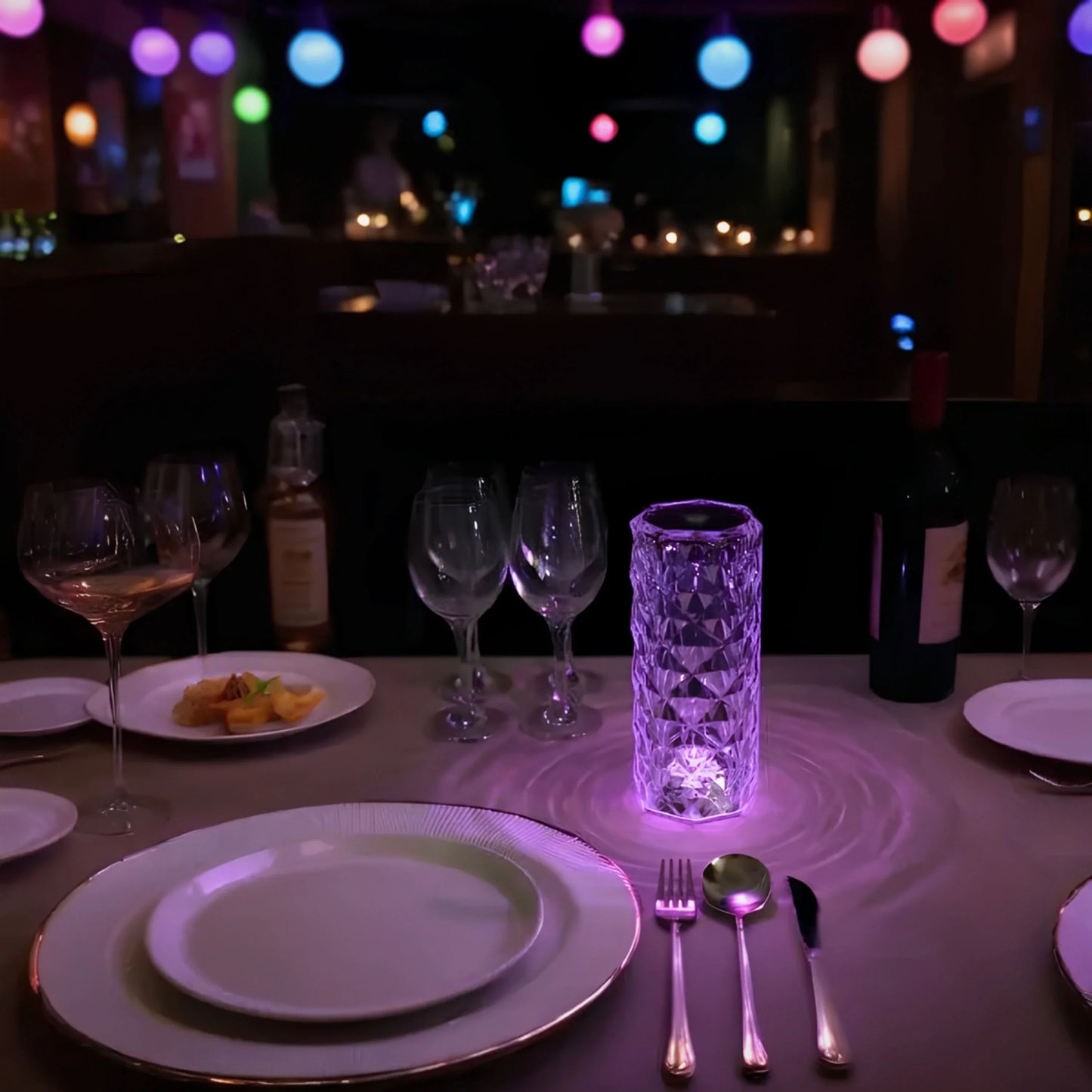 Tafellamp met Touchbediening en Kristallen Details