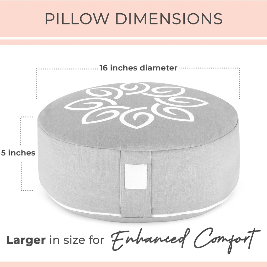 Boekweit Meditatiekussen Rond 40cm Premium Kwaliteit
