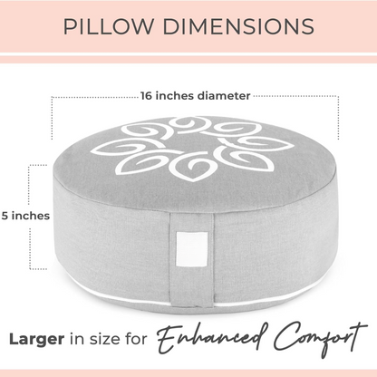 Boekweit Meditatiekussen Rond 40cm Premium Kwaliteit