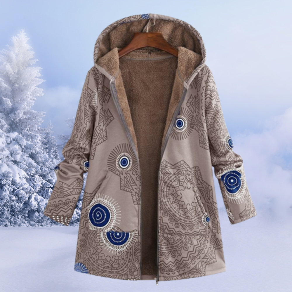 Dames Jas met Opvallende Print – Comfortabel en Stijlvol