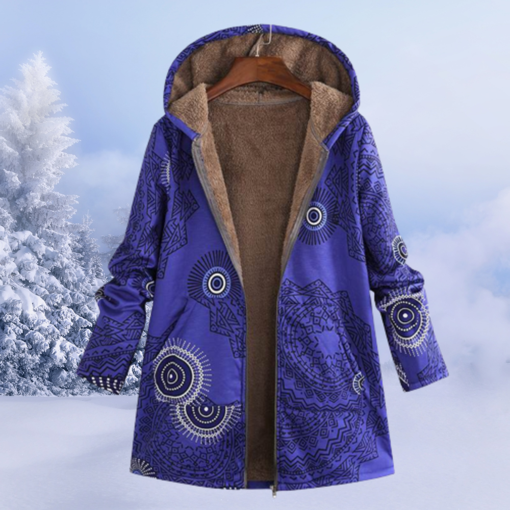Dames Jas met Opvallende Print – Comfortabel en Stijlvol