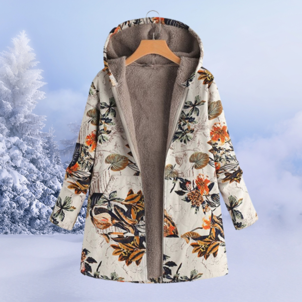Dames Jas met Opvallende Print – Comfortabel en Stijlvol