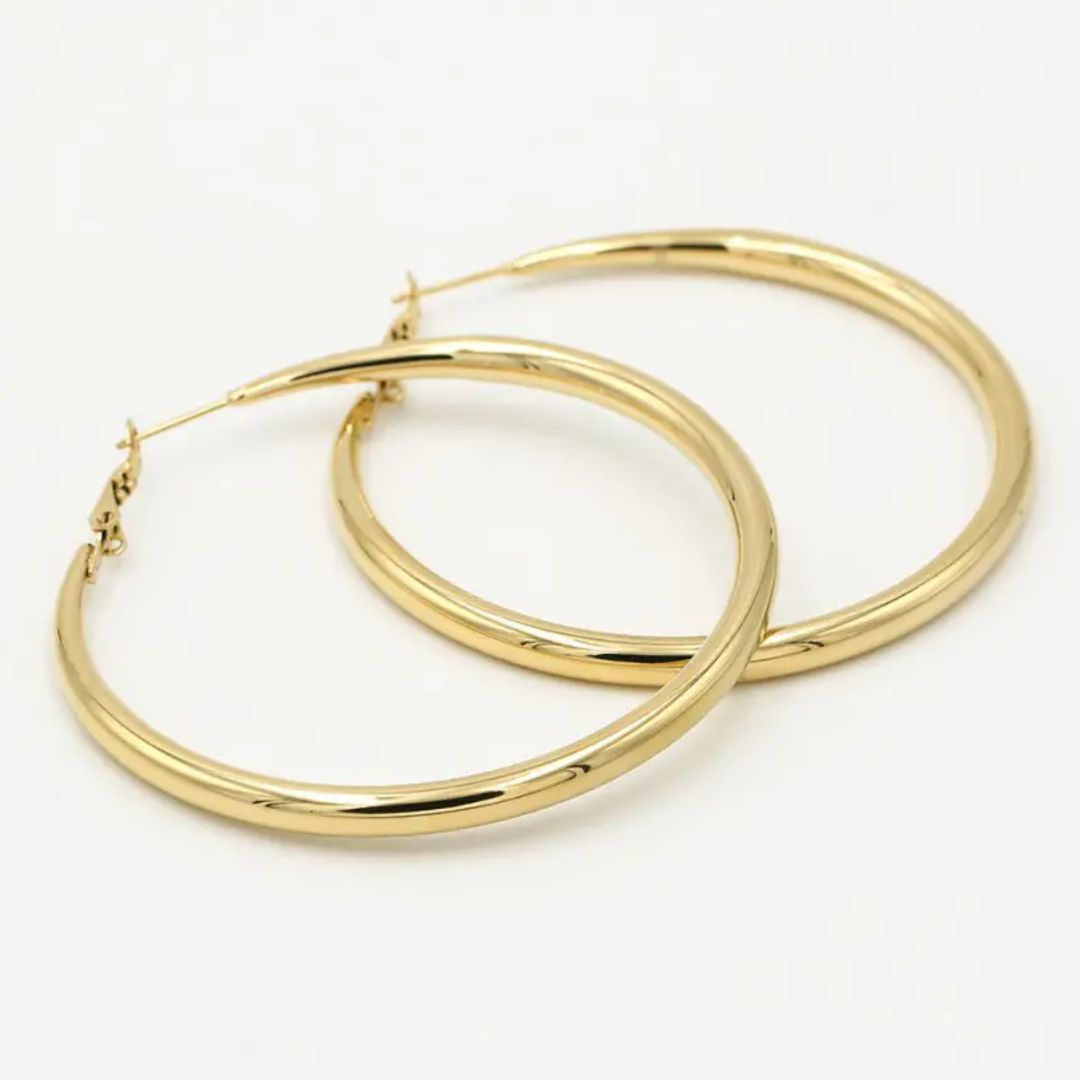 Gouden Oorringen 60mm Luxe Mode Sieraden - Mode Vibes