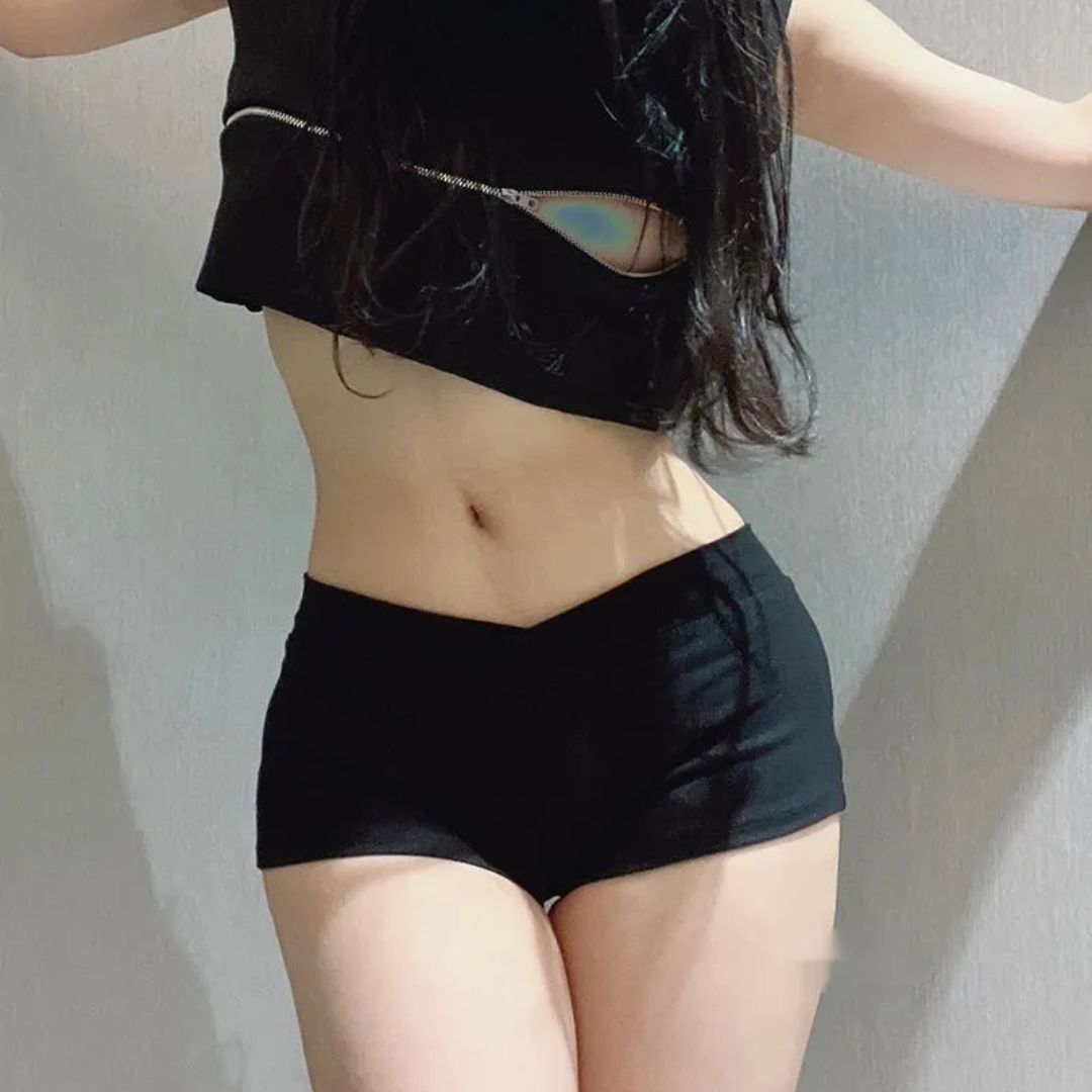 Vrouwelijke Sportshort ZwartSexy Sportbroek