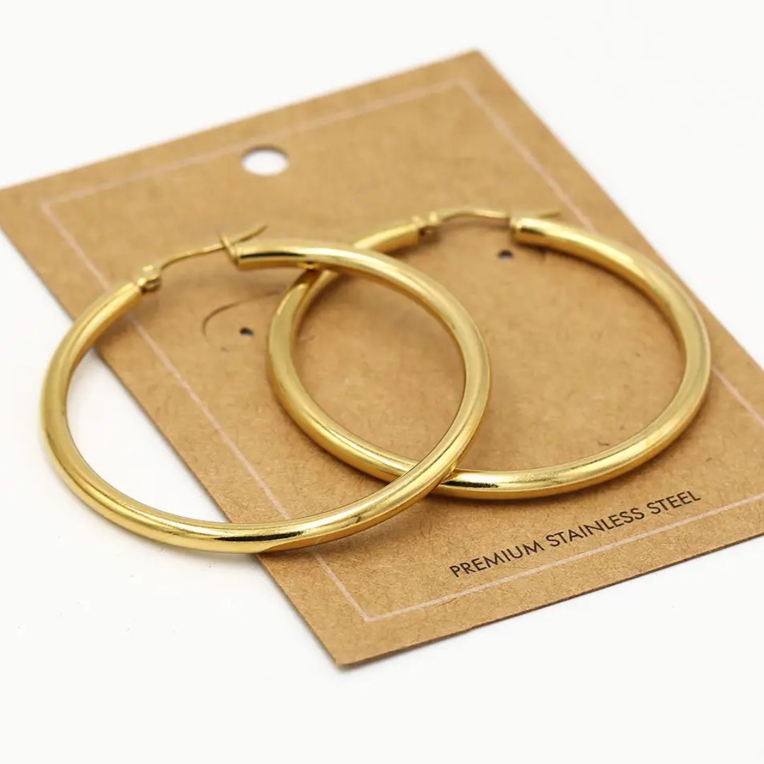 Gouden Oorringen 40mm Stijlvol en Opvallend