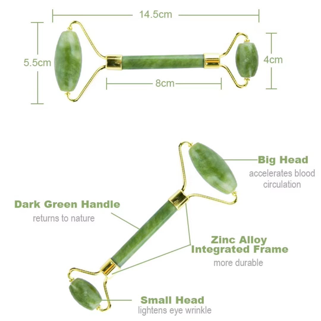 Gua Sha Set met Jade Roller voor Gezichtsmassage