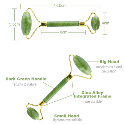 Gua Sha Set met Jade Roller voor Gezichtsmassage