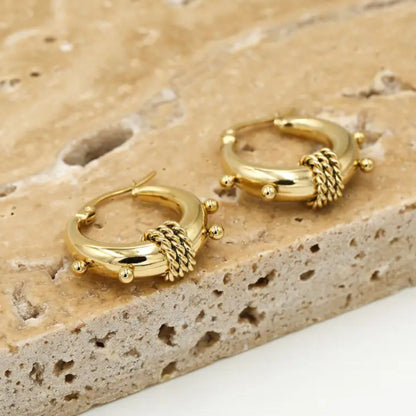 Bali Creolen Oorbellen Luxe Gouden Opvallend Design