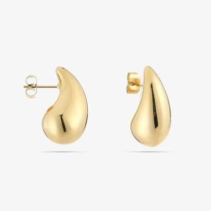 Gouden Oorbellen Teardrop Vorm Trendy 25 mm - Mode Vibes