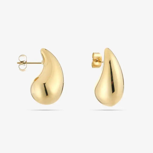 Gouden Oorbellen Teardrop Vorm Trendy 25 mm - Mode Vibes