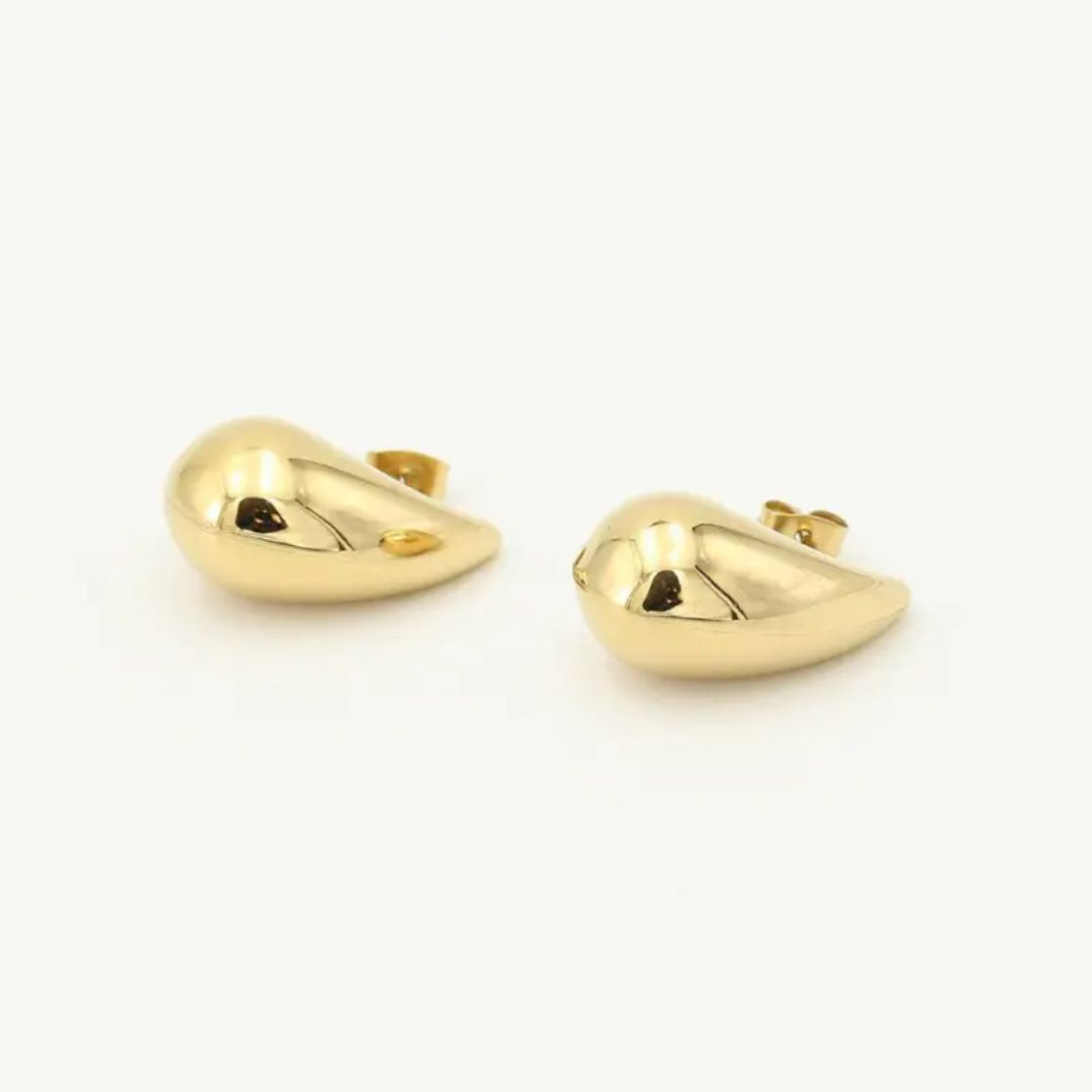 Gouden Oorbellen Teardrop Vorm Trendy 25 mm