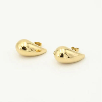 Gouden Oorbellen Teardrop Vorm Trendy 25 mm