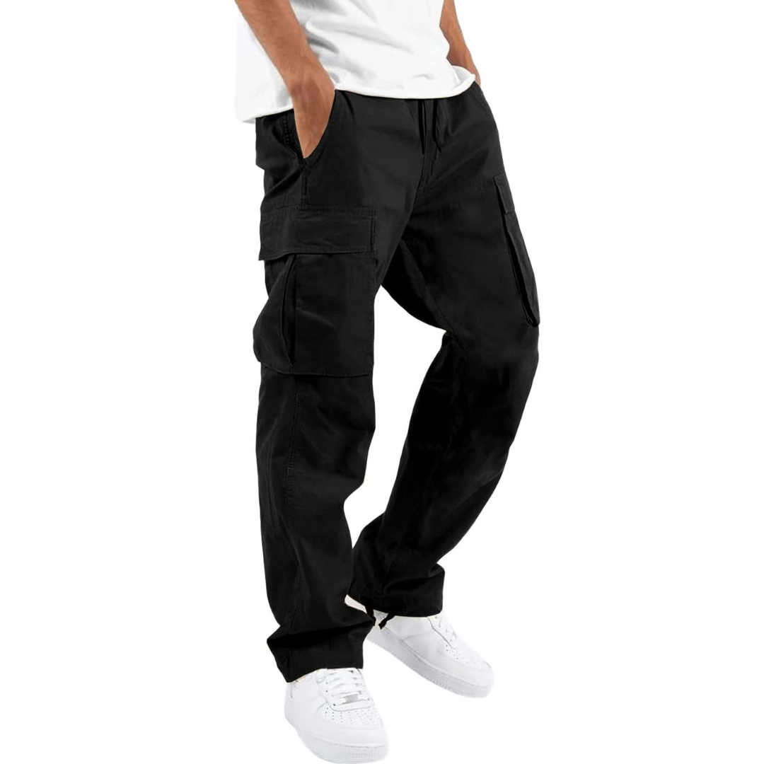 Heren Joggers Cargo Broek Casual Zwart - Mode Vibes