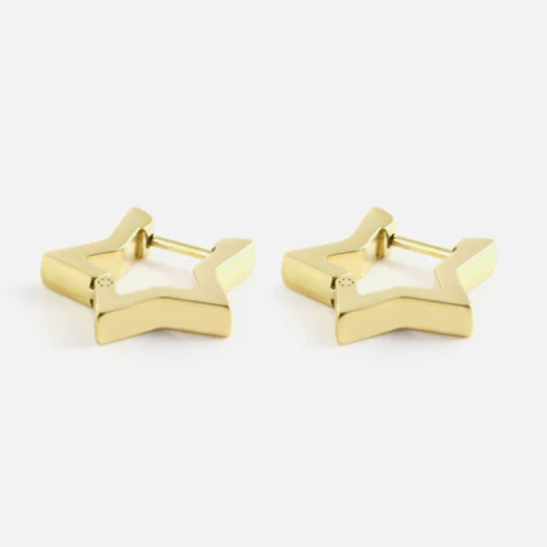 Gouden Hoepeloorbellen Ster Vorm Trendy voor Vrouwen