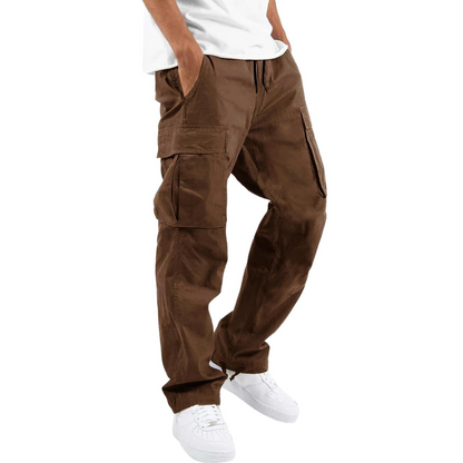 Heren Joggers Cargo Broek Casual Zwart