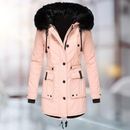 Verena | Elegante cappotto con collo in lana di cotone